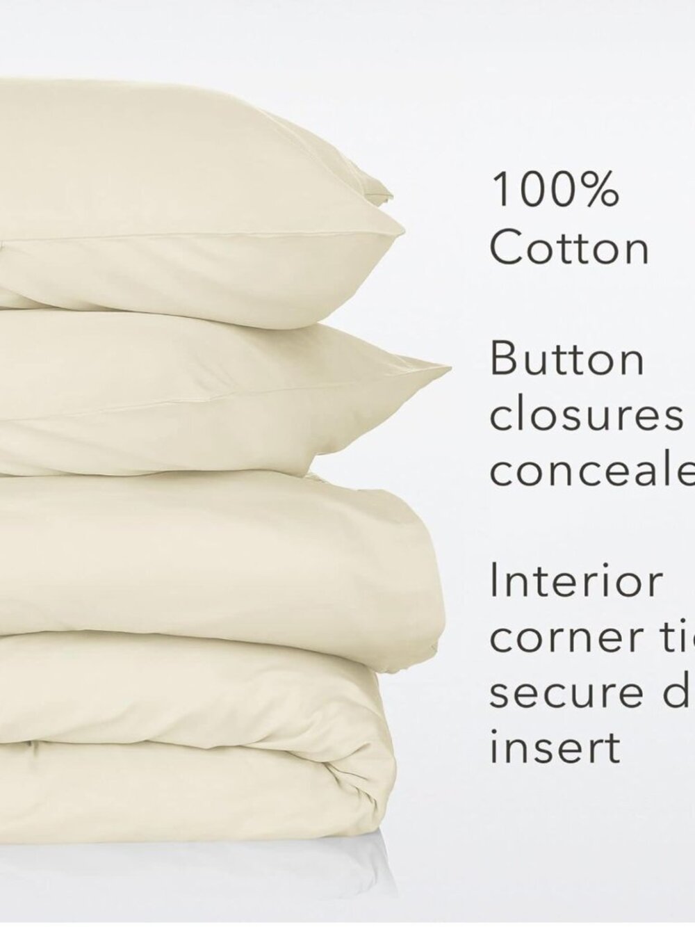 Nate Home by Nate Berkus 300TC Luxe Cotton Sateen Duvet Cover, Queen 3-Piece - Picture 5 of 6